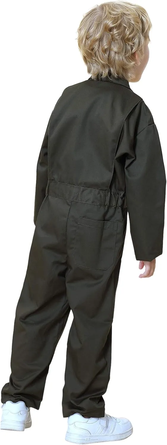 TopTie Kid's Coverall for Boys, Mechanic Christmas Halloween Suit Costume, Flight Suit, Mechanic Jumpsuit