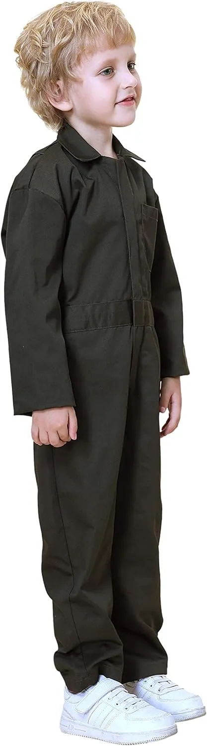 TopTie Kid's Coverall for Boys, Mechanic Christmas Halloween Suit Costume, Flight Suit, Mechanic Jumpsuit