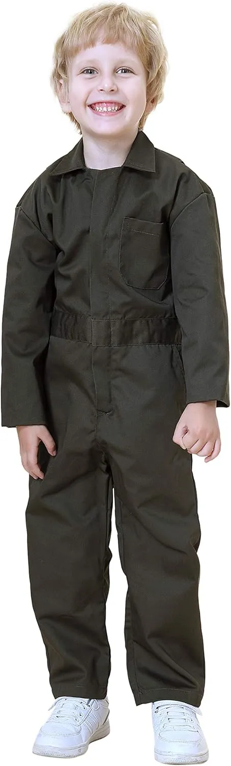 TopTie Kid's Coverall for Boys, Mechanic Christmas Halloween Suit Costume, Flight Suit, Mechanic Jumpsuit