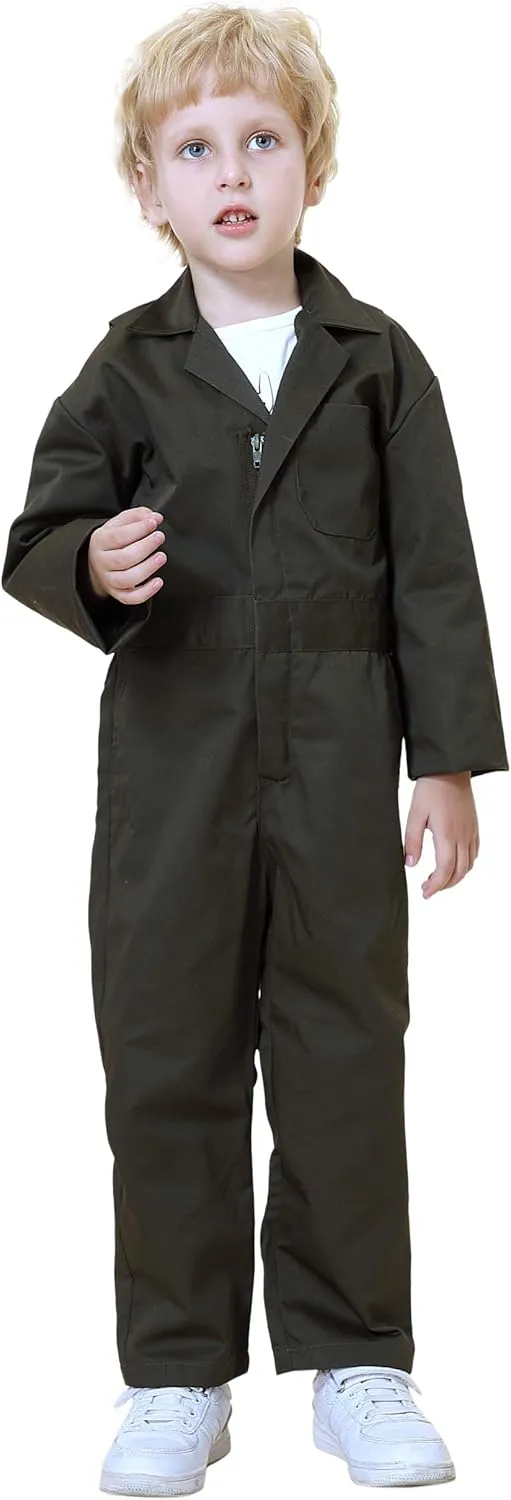 TopTie Kid's Coverall for Boys, Mechanic Christmas Halloween Suit Costume, Flight Suit, Mechanic Jumpsuit