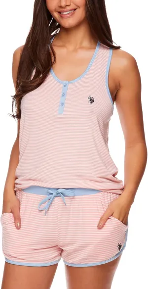 USPA STRIPE SLEEPWEAR SHORT SET