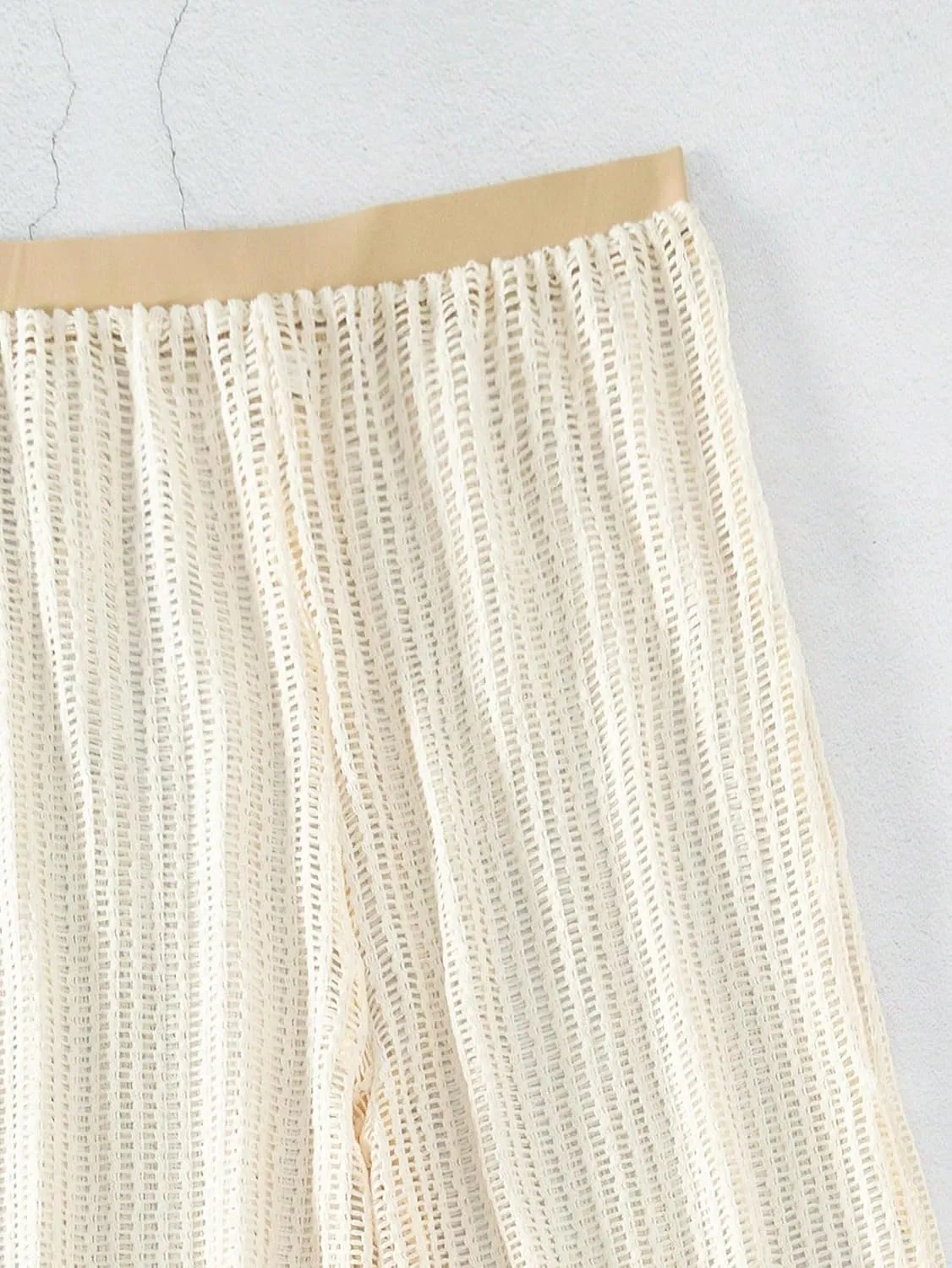 Verdusa Women's Swimsuit Crochet Knitted Sheer Cover Up Beach Pants