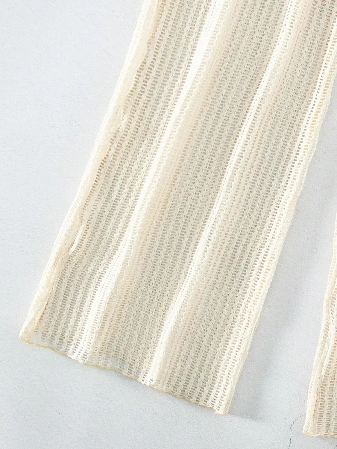Verdusa Women's Swimsuit Crochet Knitted Sheer Cover Up Beach Pants