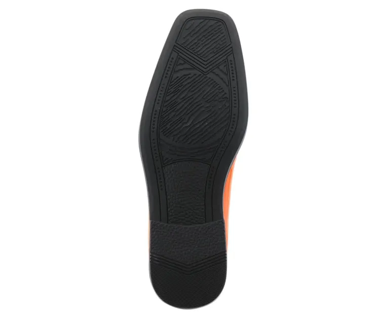 Viotti 179 Orange Men’s Patent Leather Derby Shoes