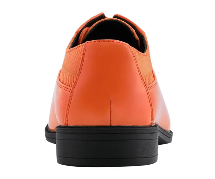 Viotti 179 Orange Men’s Patent Leather Derby Shoes