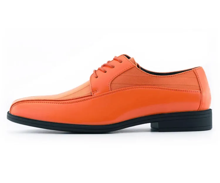 Viotti 179 Orange Men’s Patent Leather Derby Shoes