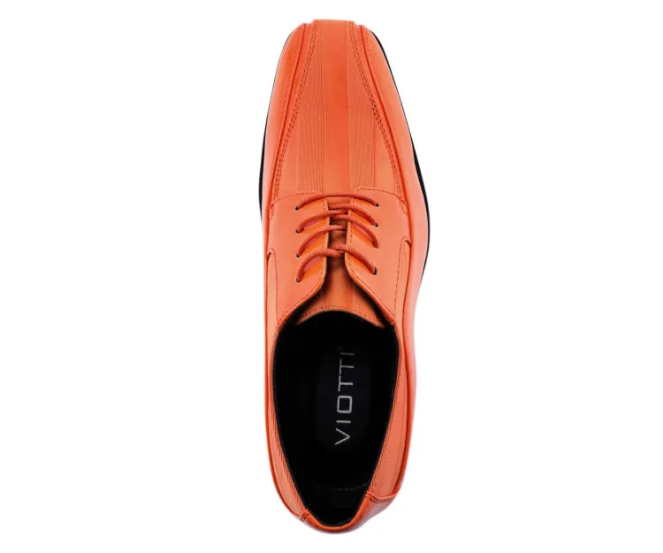 Viotti 179 Orange Men’s Patent Leather Derby Shoes