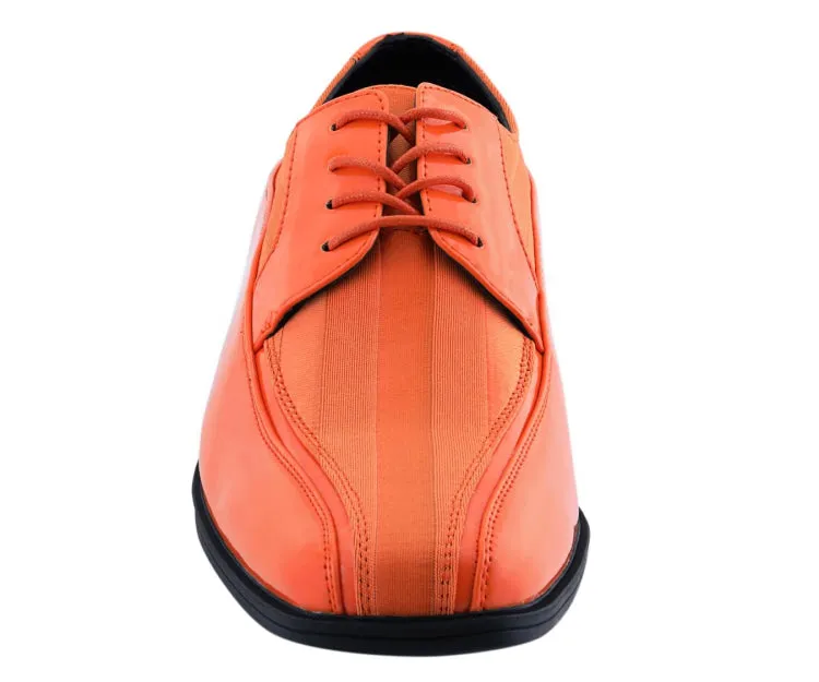 Viotti 179 Orange Men’s Patent Leather Derby Shoes