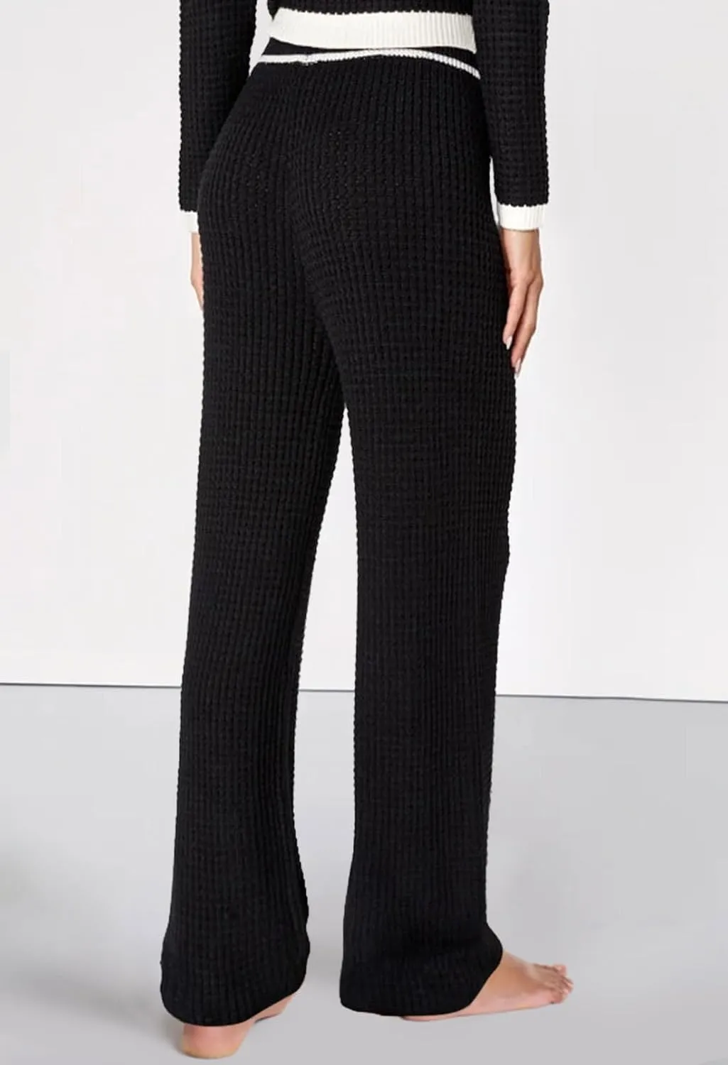 Viottiset Women's 2 Piece Outfits Sweatsuit Set Long Sleeve Button Sweatshirt Wide Leg Sweatpants Lounge Set Tracksuit
