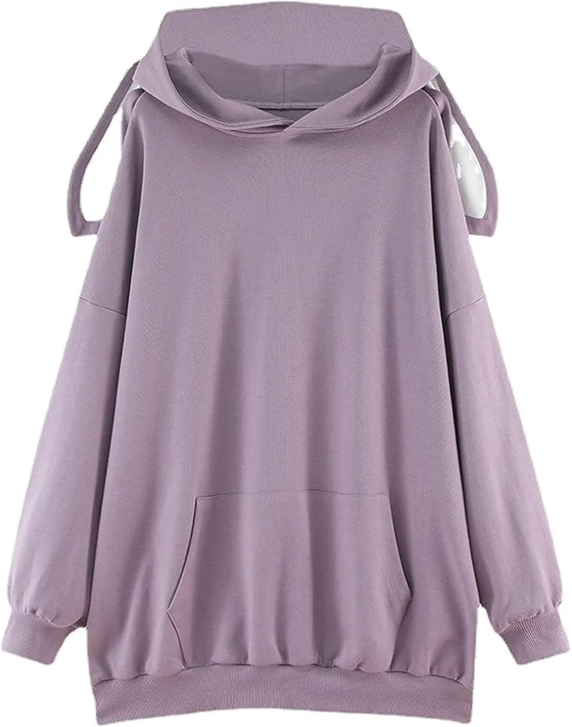 Women Kawaii Bunny Ear Hoodie Rabbit Aesthetic Cute Oversized Japanese Hooded Sweatshirt Long Sleeve Top Fall Winter