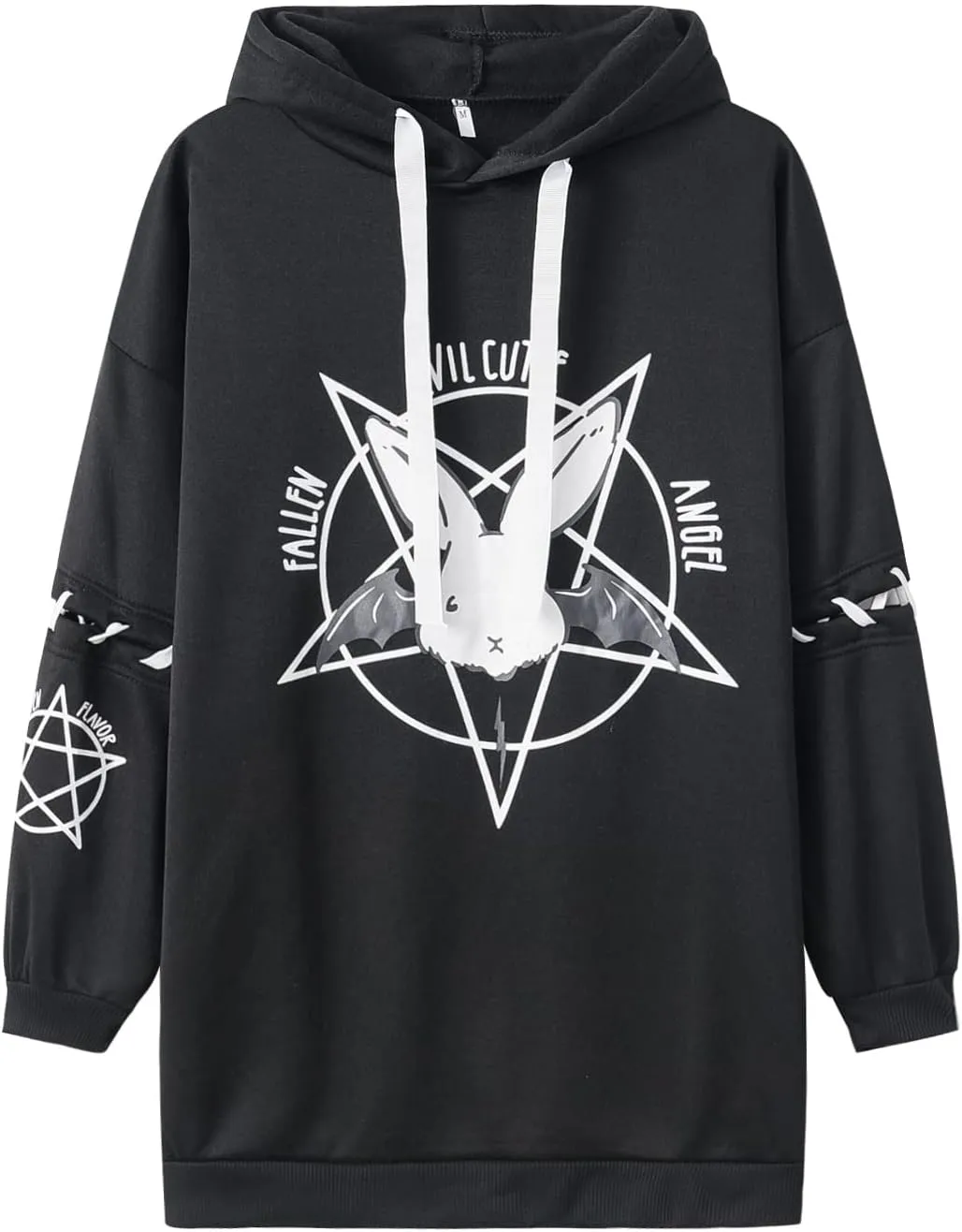 Women Men Y2K Anime Hoodie Kawaii Gothic Harajuku Alt Aesthetic Grunge Punk Cute Japanese Dark Academia Top Pullover
