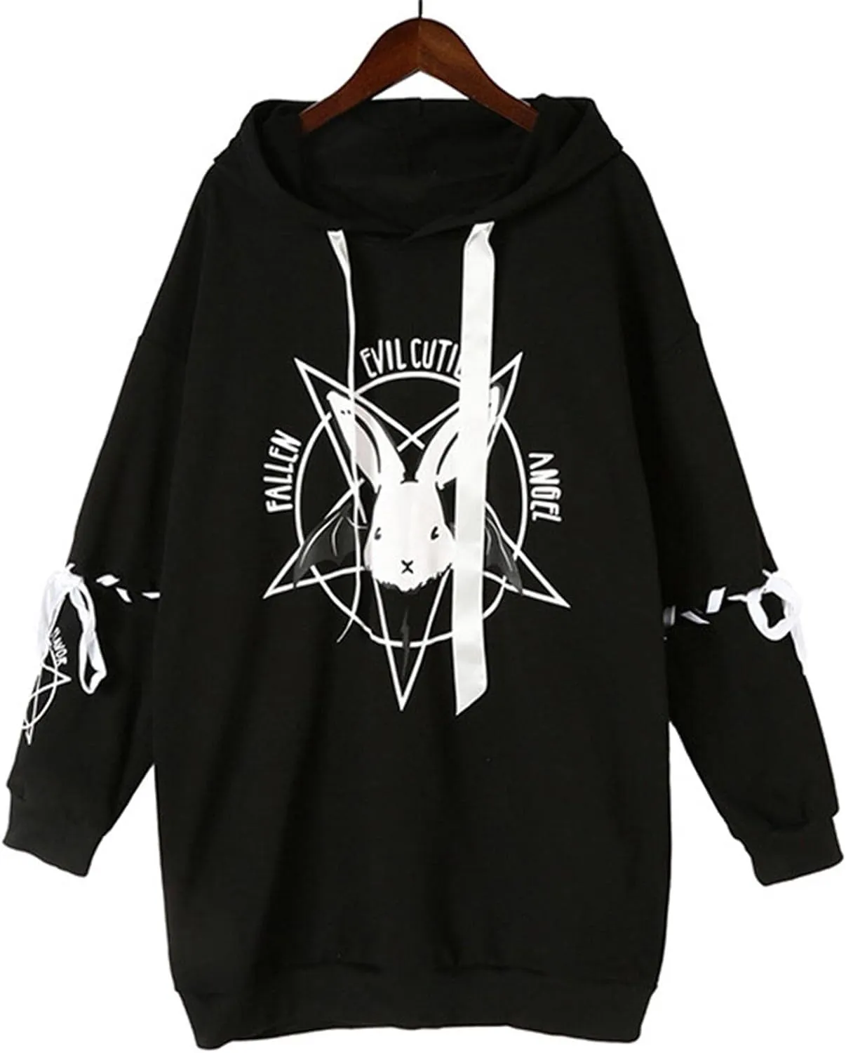 Women Men Y2K Anime Hoodie Kawaii Gothic Harajuku Alt Aesthetic Grunge Punk Cute Japanese Dark Academia Top Pullover