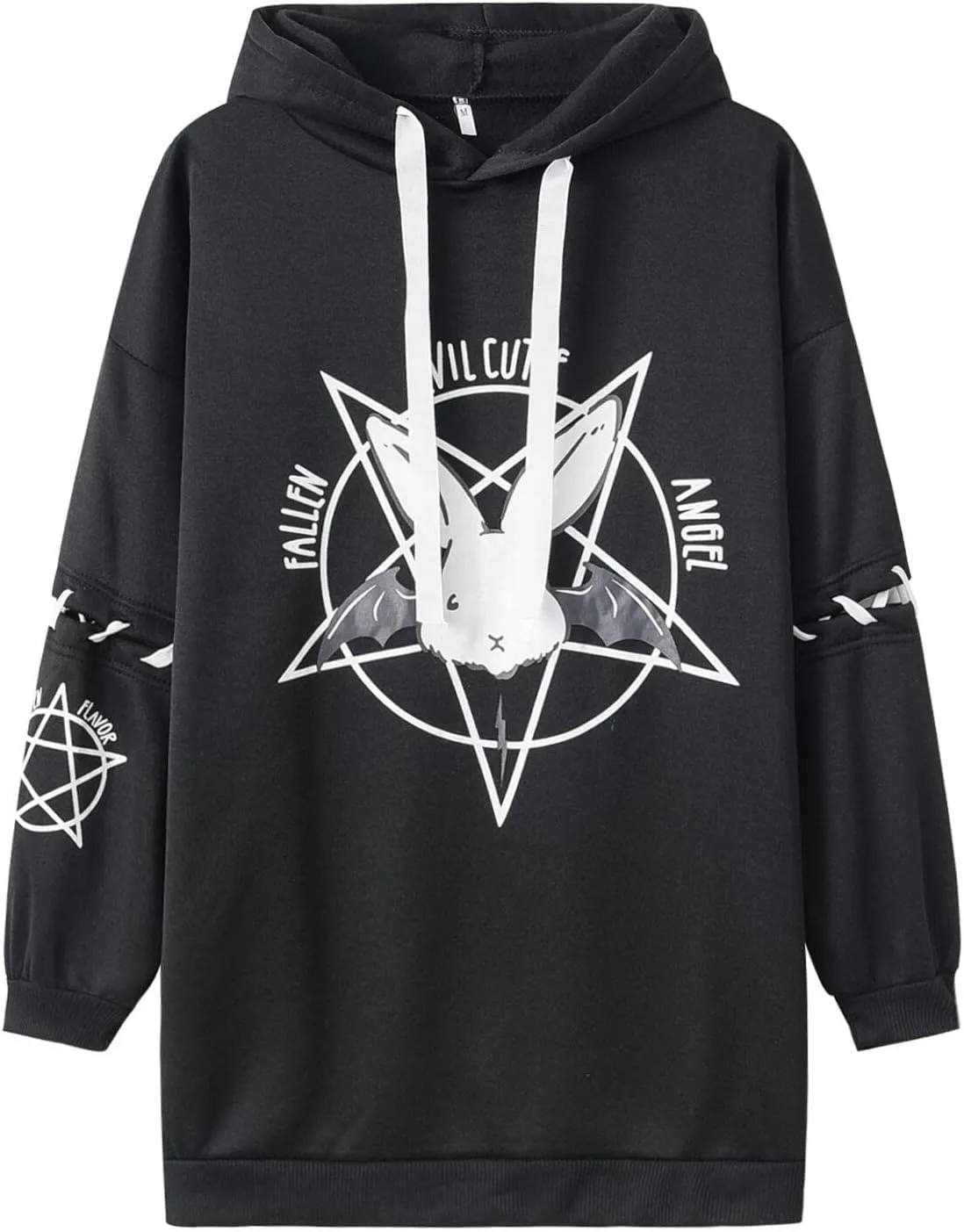 Women Men Y2K Anime Hoodie Kawaii Gothic Harajuku Alt Aesthetic Grunge Punk Cute Japanese Dark Academia Top Pullover
