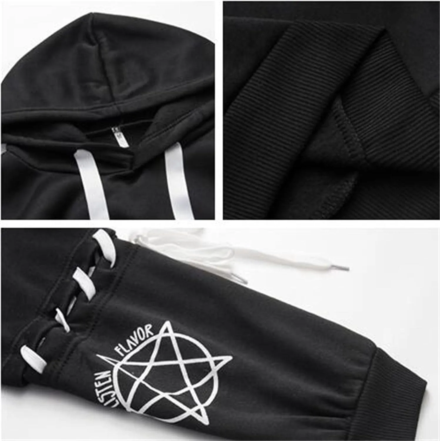 Women Men Y2K Anime Hoodie Kawaii Gothic Harajuku Alt Aesthetic Grunge Punk Cute Japanese Dark Academia Top Pullover