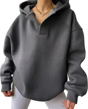 Women Oversized Hoodie Athletic Fleece Baggy Sweatshirt Acubi Basic Long Sleeve Workout Pullover Emo Fall Clothes