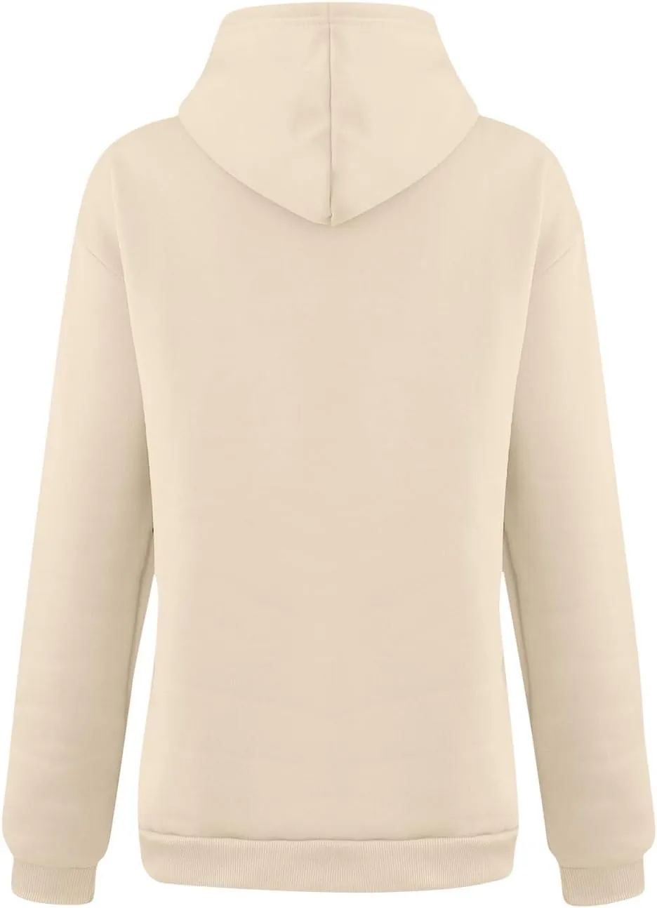 Womens Cute Hoodies Casual Plus Size Pullover Solid Color Basics Clothing Fashion Preppy Clothes Fall Outfits