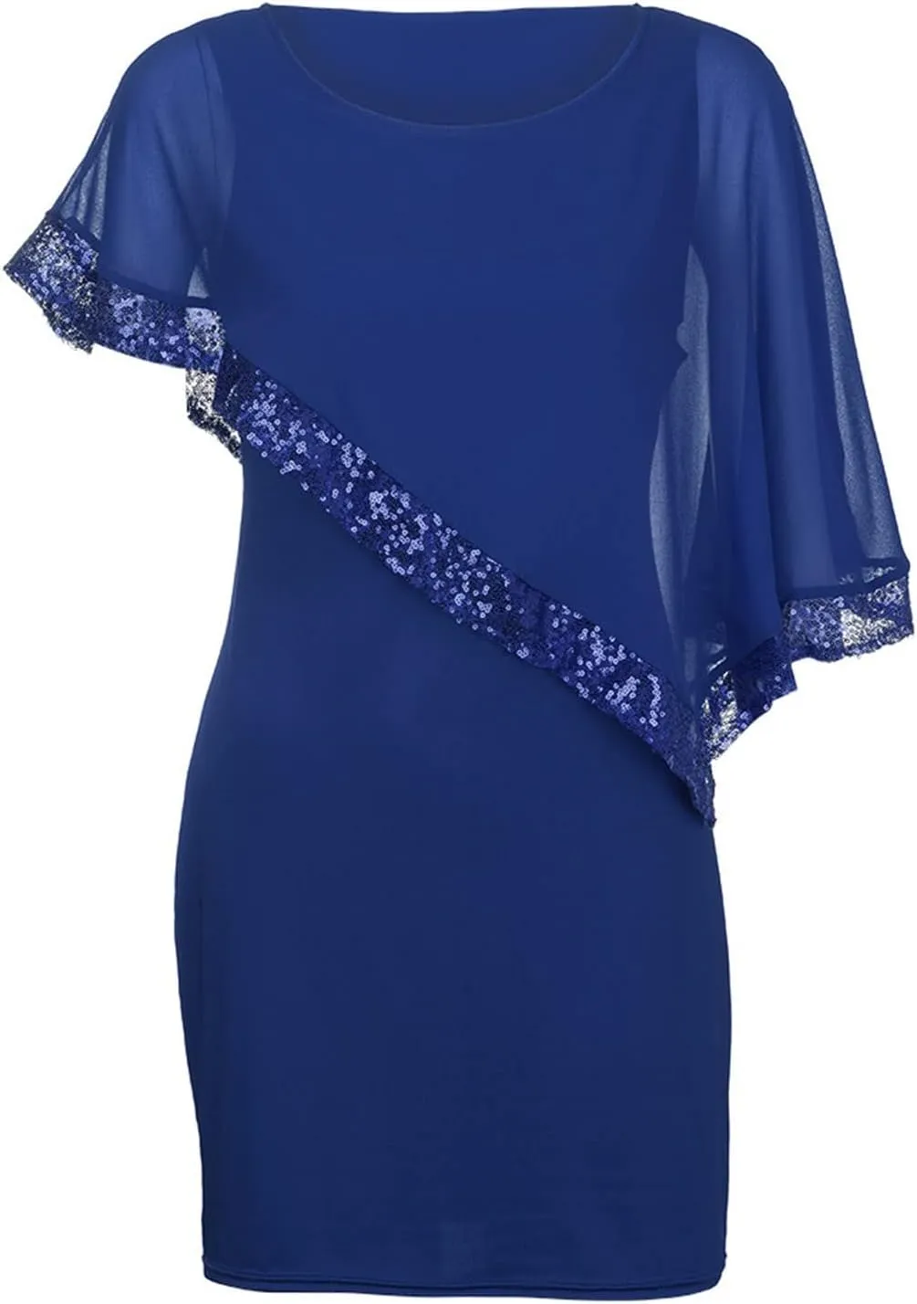Women's Wedding Guest Dresses Summer Elegant Trendy V-Neck Sequin Solid Lace Prom Party Cocktail Dress, S-5XL
