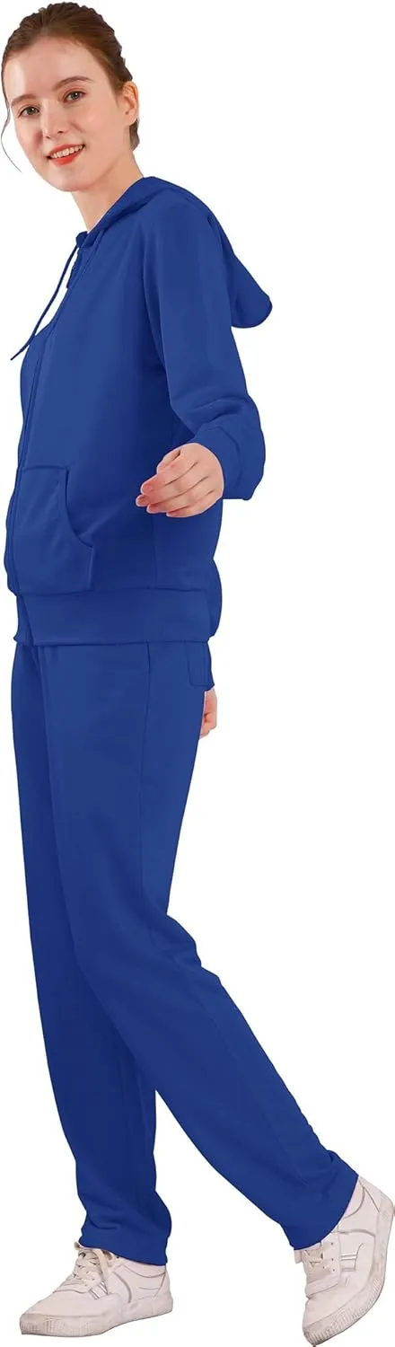 Yasumond Women's Two Piece Outfits Sweatsuit Set Jogging Track Suits Zipper Hoodies & Sweatpants