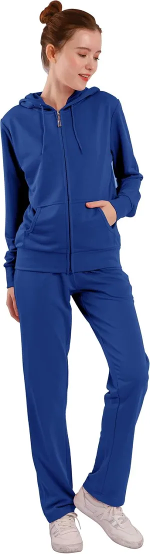 Yasumond Women's Two Piece Outfits Sweatsuit Set Jogging Track Suits Zipper Hoodies & Sweatpants